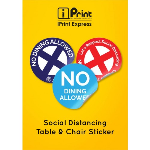 Social Distancing Table & Chair Sticker