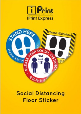 Social Distancing Floor Sticker