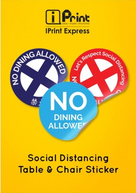 Social Distancing Table & Chair Sticker